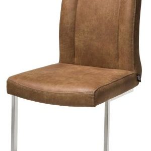 Malene, eetkamerstoel - RVS swing vierkant + greep