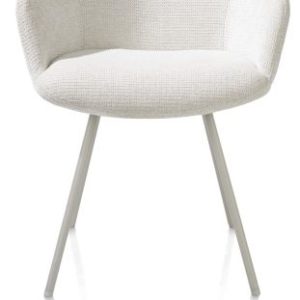 Odin, armstoel - metalen frame RAL 7044 - silk grey - stof Vada ivoor