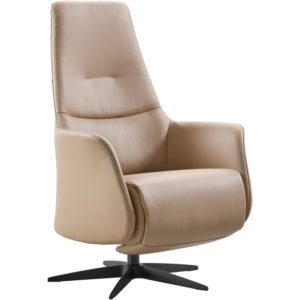 Relaxfauteuil Blomira L bruin leer