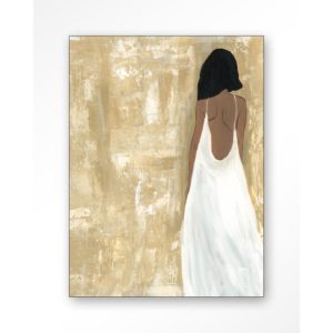 Wanddecoratie She opened her heart beige