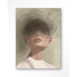 Wanddecoratie blind taupe