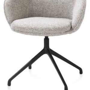 Mateo, armstoel - draaibaar - rough off black - Bellini