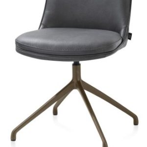 Mateo, eetkamerstoel - draaibaar - steelbrown - Pala