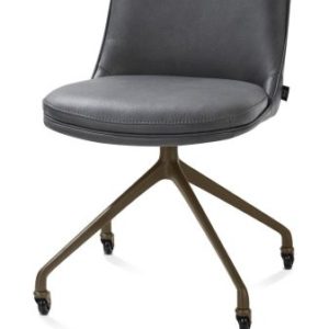 Mateo, eetkamerstoel - wielen - steelbrown - Pala