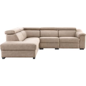 Hoekbank Celino met relax beige links