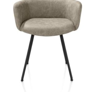 Sage, armstoel 4-pootjes rough off black - stof Oregon