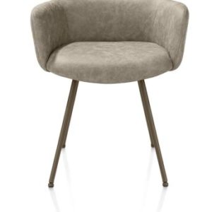 Sage, armstoel 4-pootjes steelbrown - stof Oregon