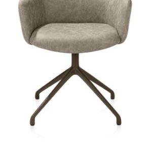 Sage, armstoel draaibaar - steelbrown - stof Oregon