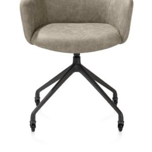 Sage, armstoel + wielen - alu frame in rough off black - stof Oregon