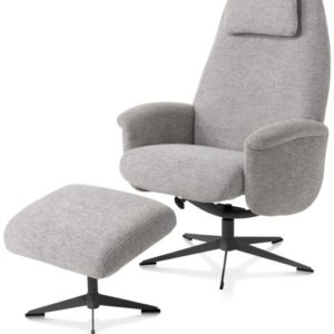 Tonale, relax-fauteuil incl. poef - graphiet frame