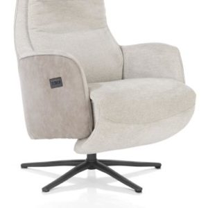 Felino, relaxfauteuil 2-motoren - manuele hoofdsteun - graphiet poot