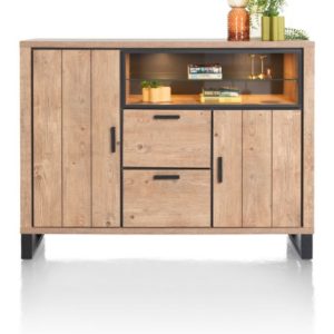 Pavarotti, dressette 160 cm - 2-deuren + 2-laden + 2-niches (+ LED)