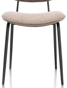 Lexi, eetkamerstoel - zwart frame (ROB) - stof Ponti