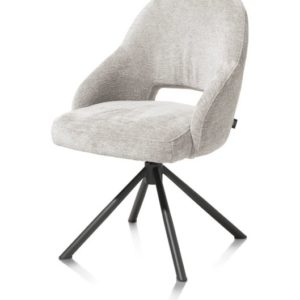 Nikolas, eetkamerstoel - centrale poot draaibaar - graphite (RAL 7022) - stof Enzo