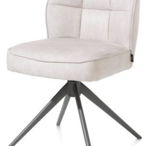 Bell, eetkamerstoel - graphiet frame - draaibaar - pocket - stof Calabria