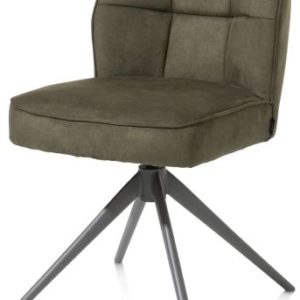 Bell, eetkamerstoel - graphiet frame - draaibaar - pocket - stof Calabria