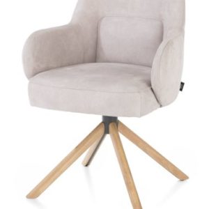 Melle, armstoel eiken frame - draaibaar - stof Calabria