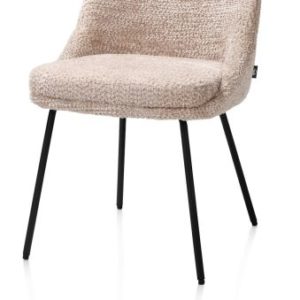 Isaac, eetkamerstoel - 4-pootjes - rough off black - stof Derby