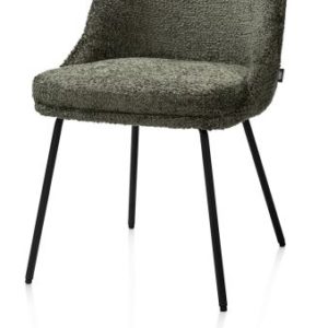 Isaac, eetkamerstoel - 4-pootjes - rough off black - stof Derby