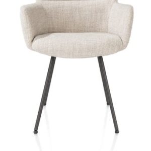 Sage, armstoel 4-pootjes graphiet - stof Luton