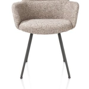 Sage, armstoel 4-pootjes graphiet - stof Luton