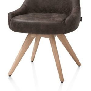 Rocco, eetkamerstoel - draaibaar + pocket - naturel eiken - stof Oregon