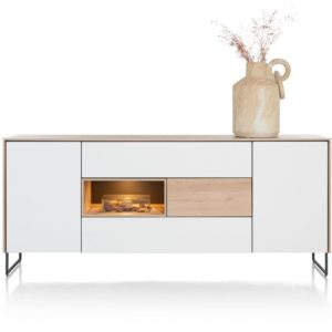 Lindfield, dressoir 200 cm. - 2-deuren + 3-laden + 1-niche (+ LED)