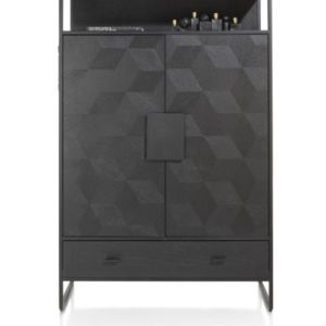 Capella, bergkast 115 cm. - 2-deuren + 1-lade + 1-niche