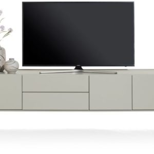 Noon, lowboard 210 cm - 3-deuren + 2-laden - geheel silk grey