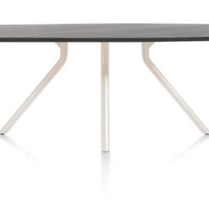 Arvada, tafel 160 x 100 cm. - ovaal - centrale poot Nebbia