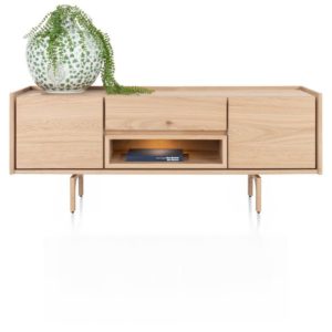 Valgard, lowboard 160 cm - 2-deuren + 1-lade + 1-niche (+ LED)