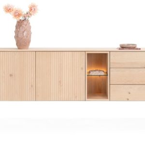 Trenton, dressoir 211 cm - 2-deuren + 3-laden + 2-niches
