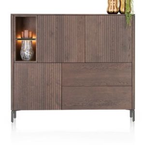 Trenton, dressette 153 cm - 3-deuren + 2-laden + 2-niches