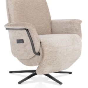 Stelvio, relax-fauteuil - 3-motoren + accu - graphiet poot - elektrische hoofdsteun