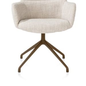 Sage, armstoel draaibaar - steelbrown - stof Luton