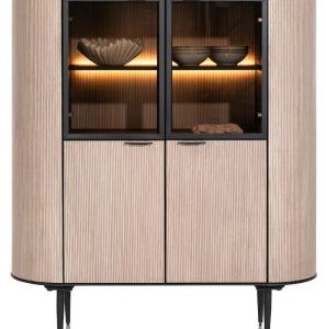 Aramon, highboard 125 cm. - 2-deuren + 2-glasdeuren (+ LED)