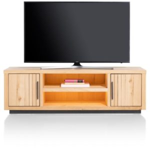 Pavie, lowboard 160 cm. - 2-deuren + 2-niches (+ LED)