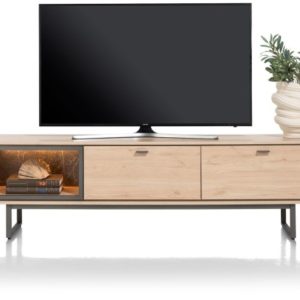 Helsinki, lowboard 200 cm. - 2-laden + 1-niche (+ LED)