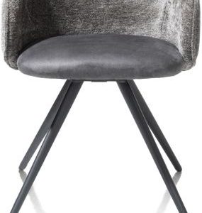 Owen, armstoel 4-poots zwart (ROB) - draaibaar - stof Calabria