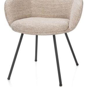 Mateo, armstoel - 4-pootjes - rough off black - Bellini