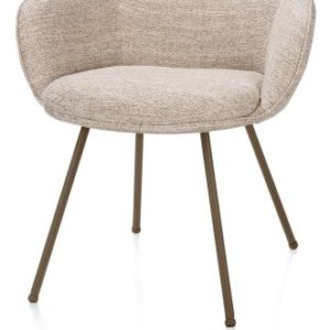 Mateo, armstoel - 4-pootjes - steelbrown - Bellini