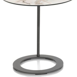 Vegas, salontafel rond 50 cm - keramiek op glas