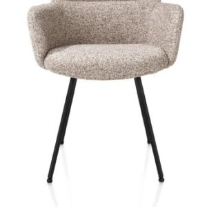 Sage, armstoel 4-pootjes graphiet - rough off black - steelbrown - selected choices